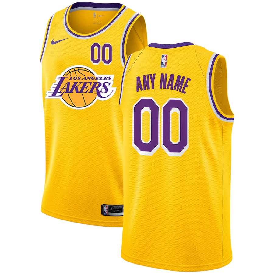 Men & Youth Customized Los Angeles Clippers Yellow Nike City Edition Number Swingman Jersey->customized nba jersey->Custom Jersey